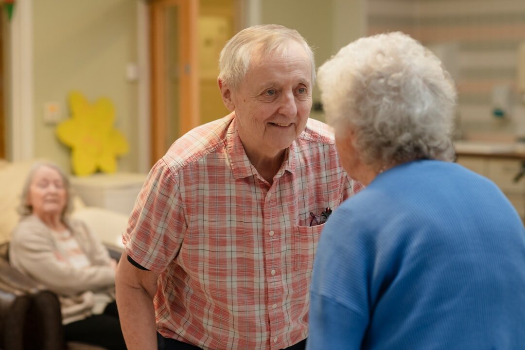 elderly man telling story