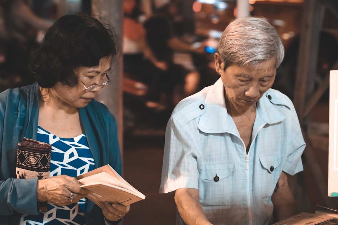 elderly person sharing story